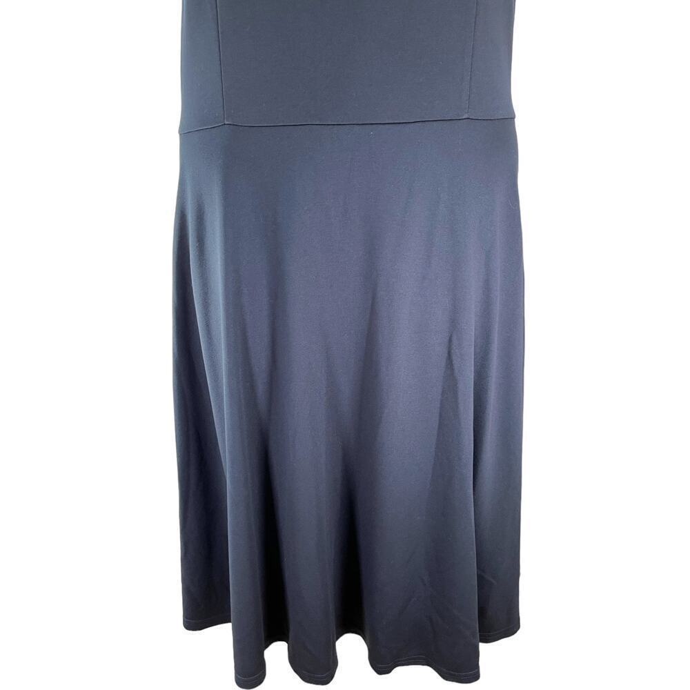 City Chic Aubree Frill Shoulder Fit & Flare Dress Navy Womens Plus Size 16 NWT - Picture 6 of 9